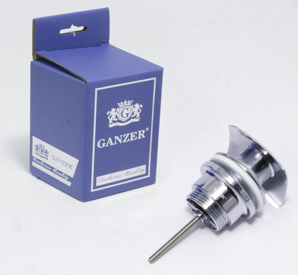 Донный клапан для раковины GANZER F-10 CHROME смеситель для раковины без донного клапана vitra root round a4270736exp