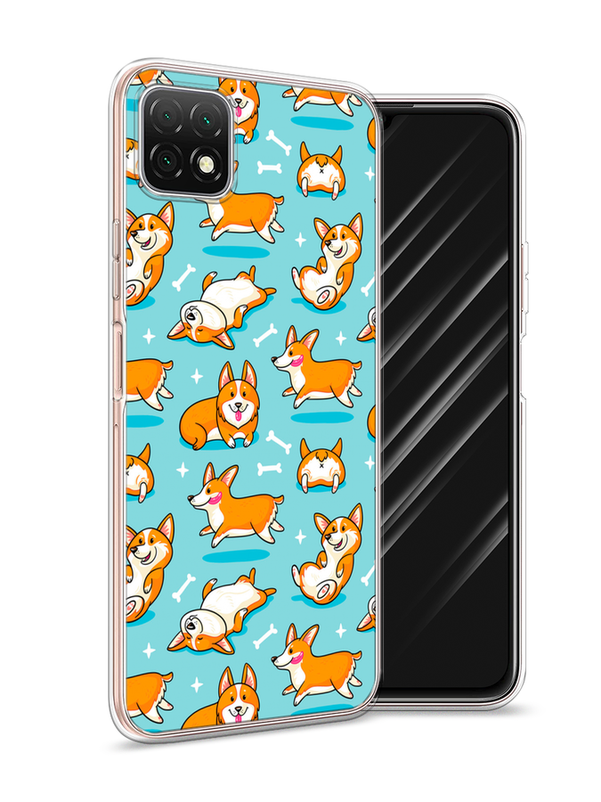 

Чехол Awog на Wiko T3 "Веселые корги", Разноцветный