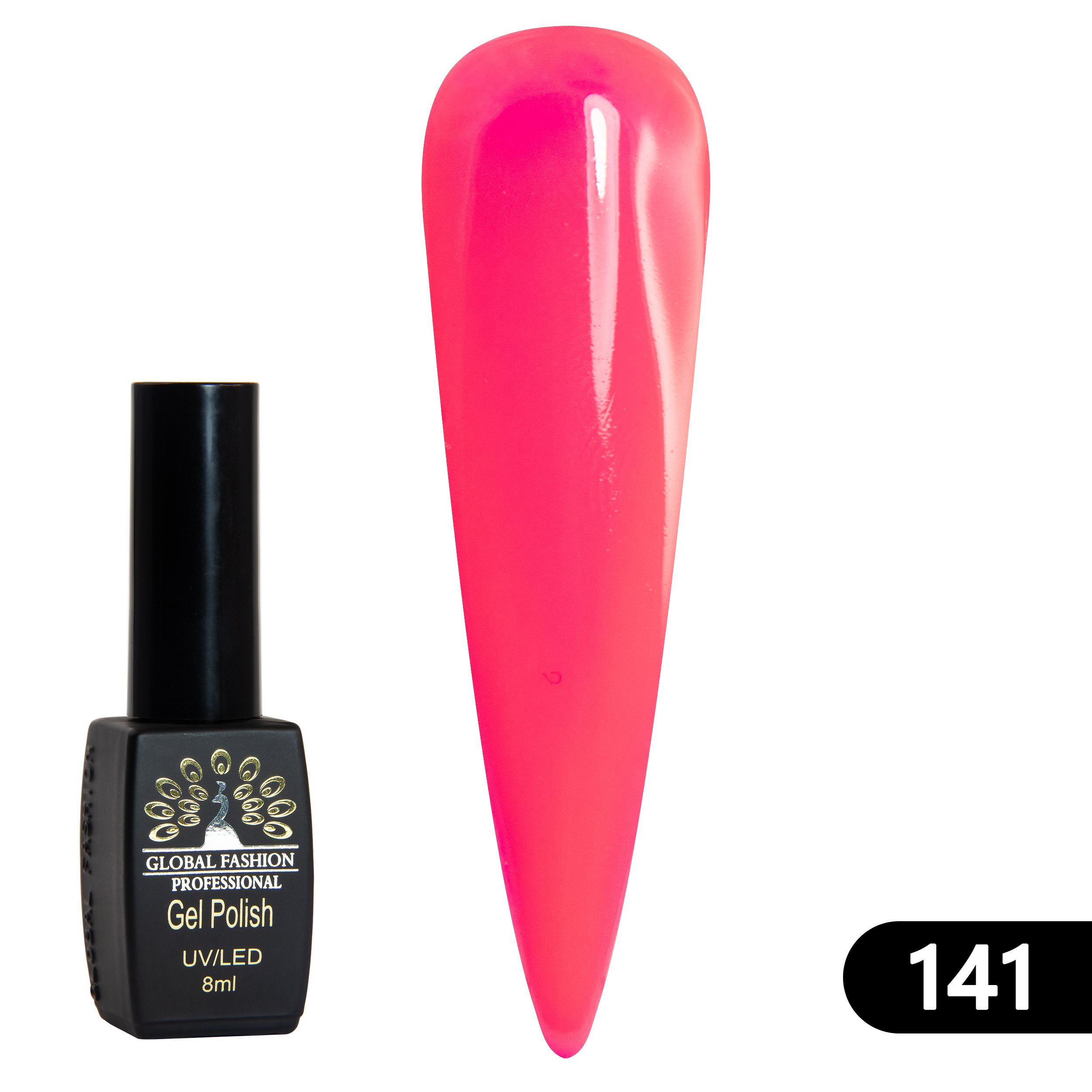фото Гель лак global fashion black elite 141 8 мл