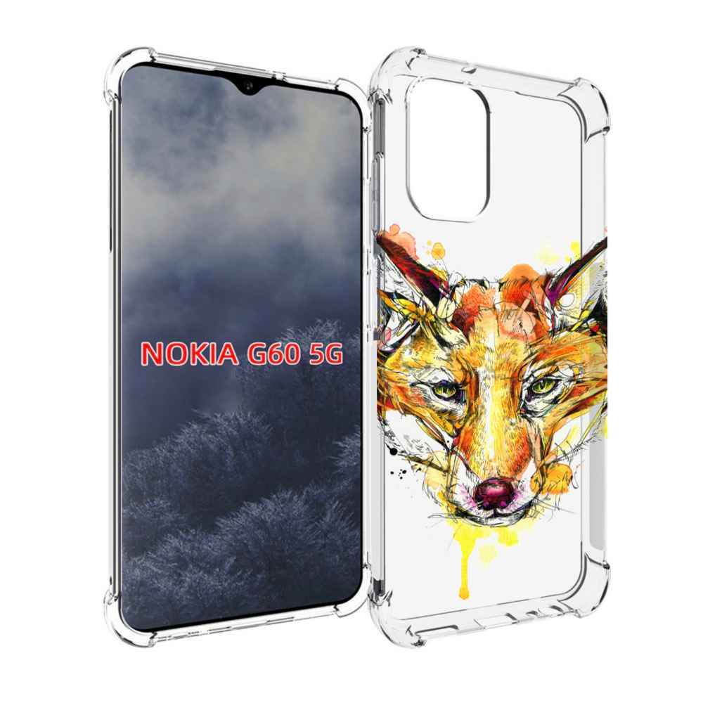 

Чехол MyPads Акварельная лиса для Nokia G60 5G, Прозрачный, Tocco