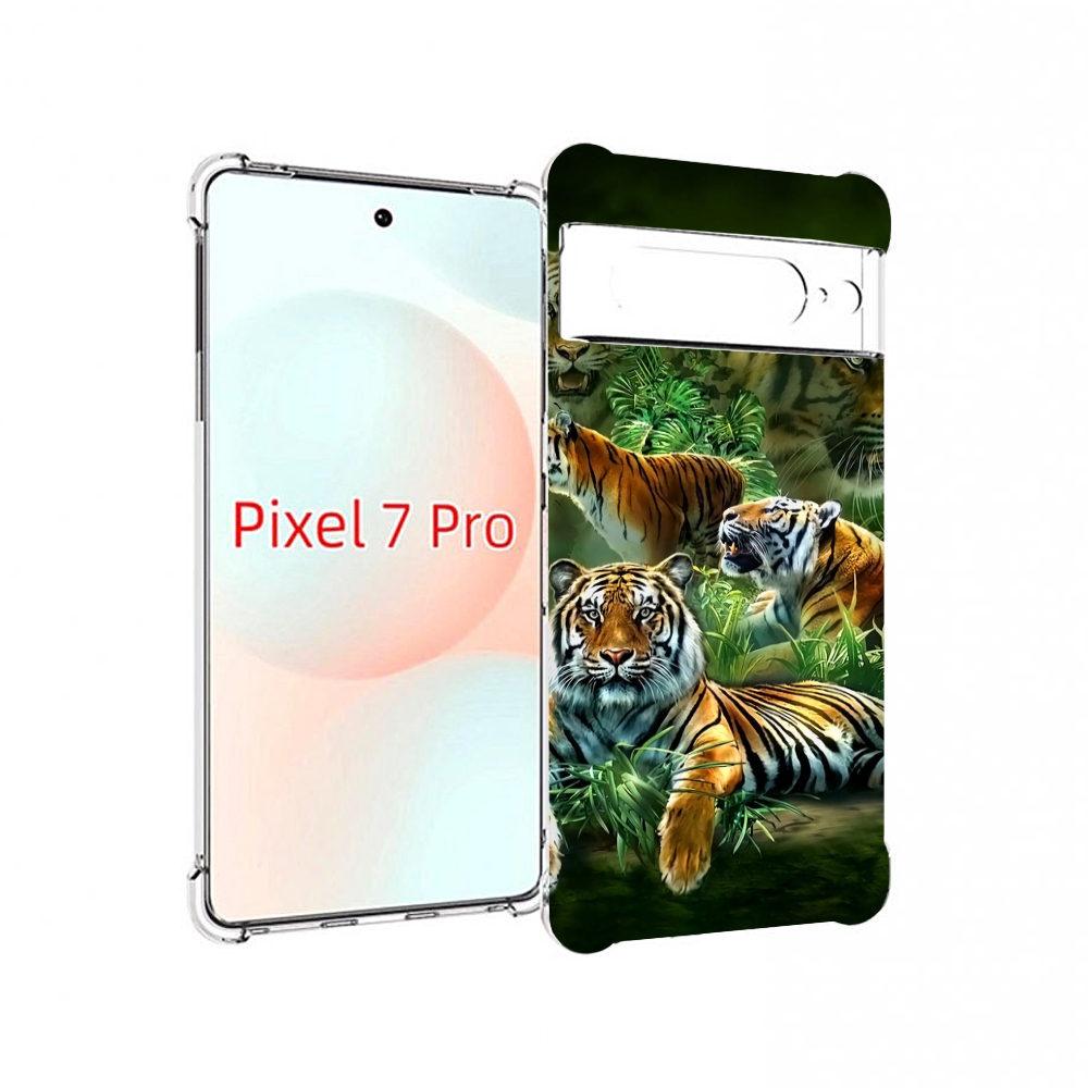 

Чехол Mypads Тигры Для Google Pixel 7 Pro, Прозрачный, Tocco