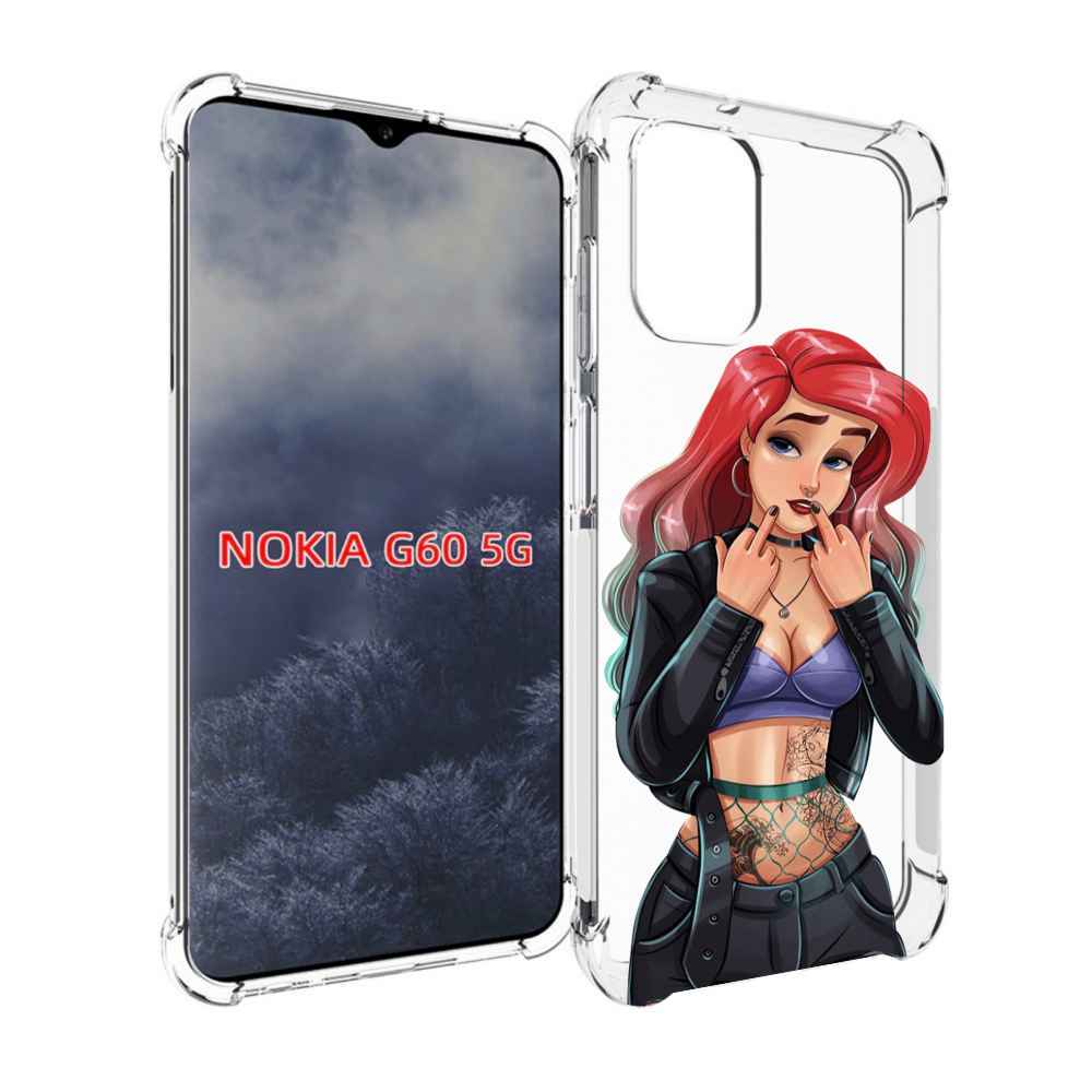 

Чехол MyPads Ариэль-русалочка-готика для Nokia G60 5G, Прозрачный, Tocco
