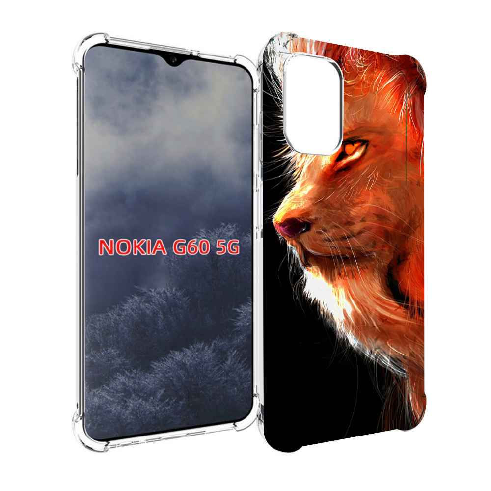 

Чехол MyPads Арт-рисунок-льва мужской для Nokia G60 5G, Прозрачный, Tocco