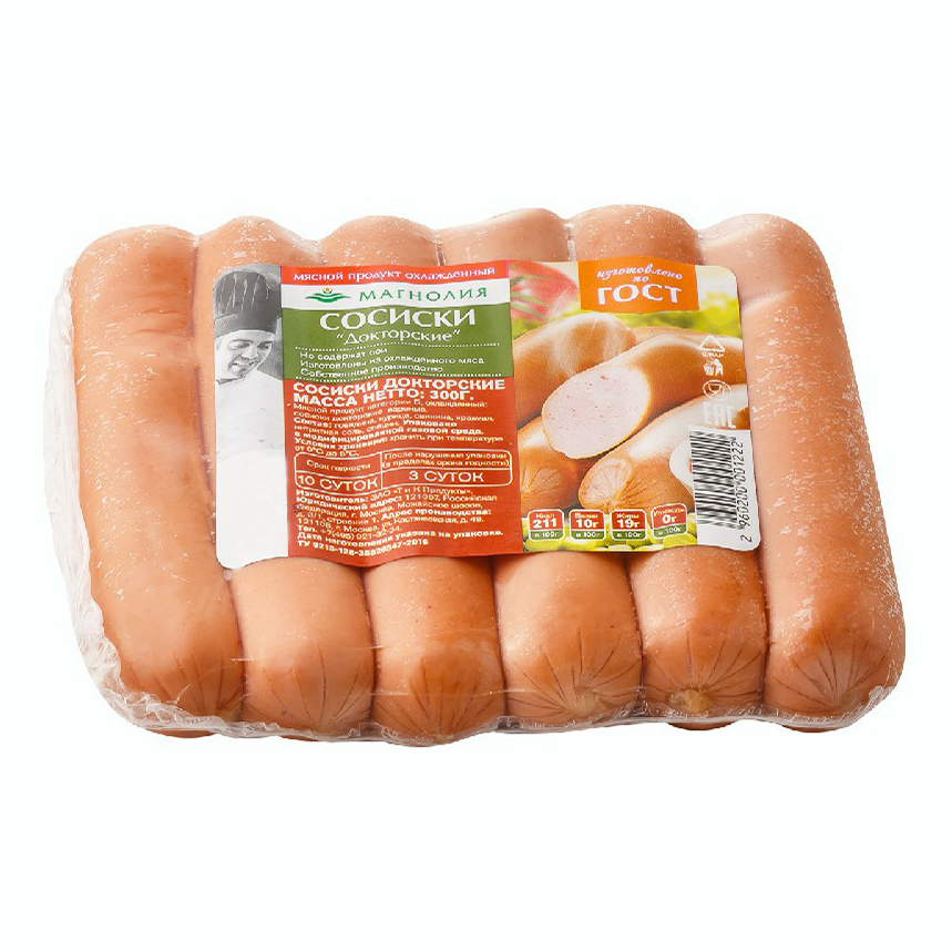 

Сосиски Магнолия докторские 400 г