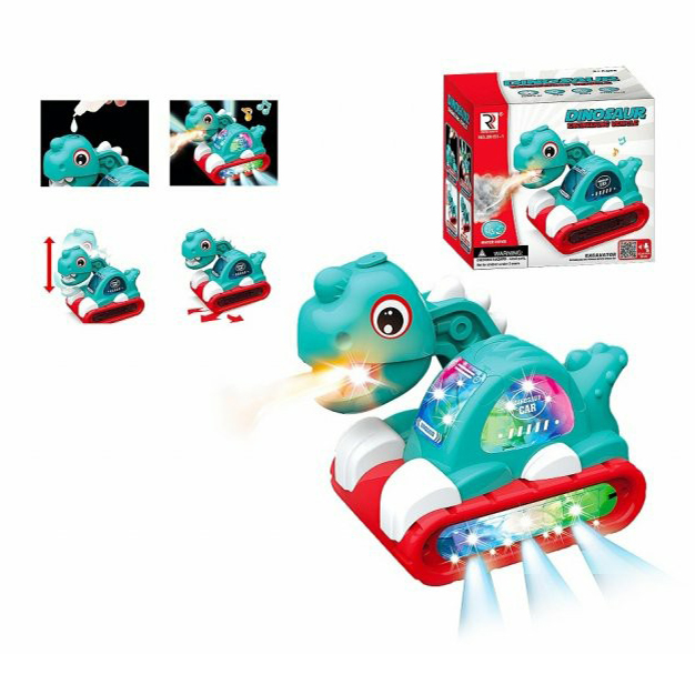 

Интерактивная игрушка Junfa Toys, Динозавр на гусеницах, Синий