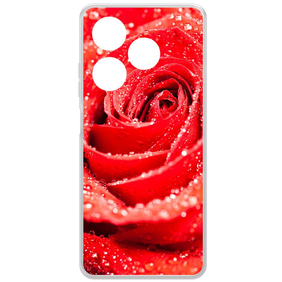

Чехол-накладка Krutoff Роза для INFINIX Smart 8 Plus, Прозрачный