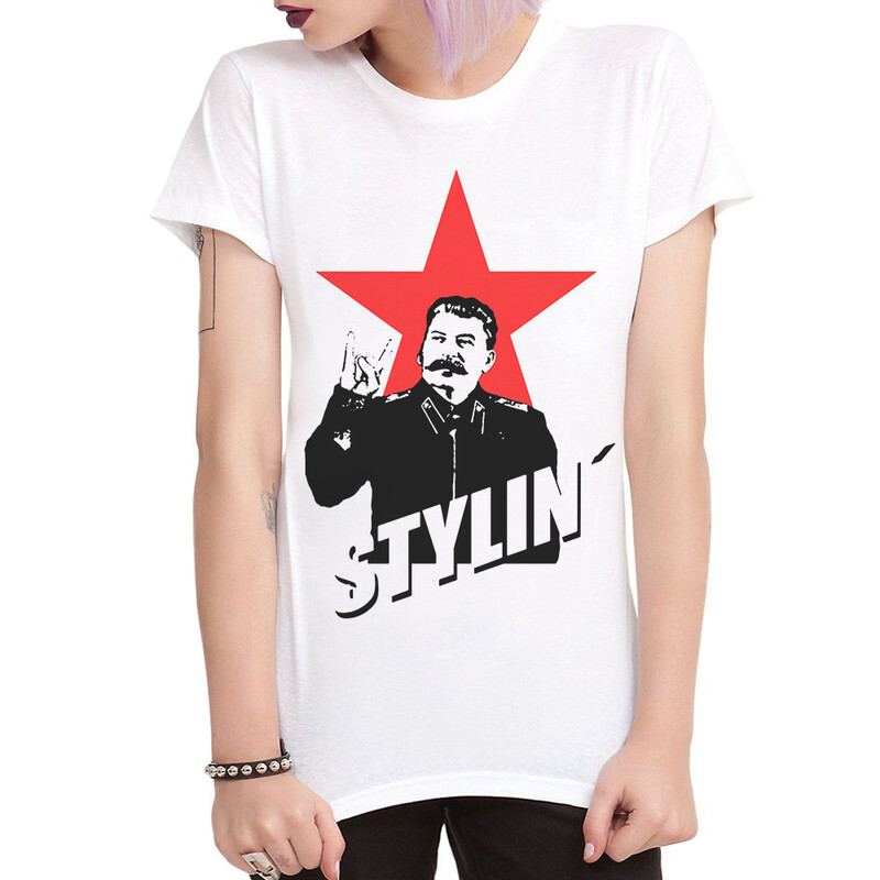 

Футболка женская DS Apparel Stylin - Сталин 555848-1 белая 2XL, Белый, Stylin - Сталин 555848-1
