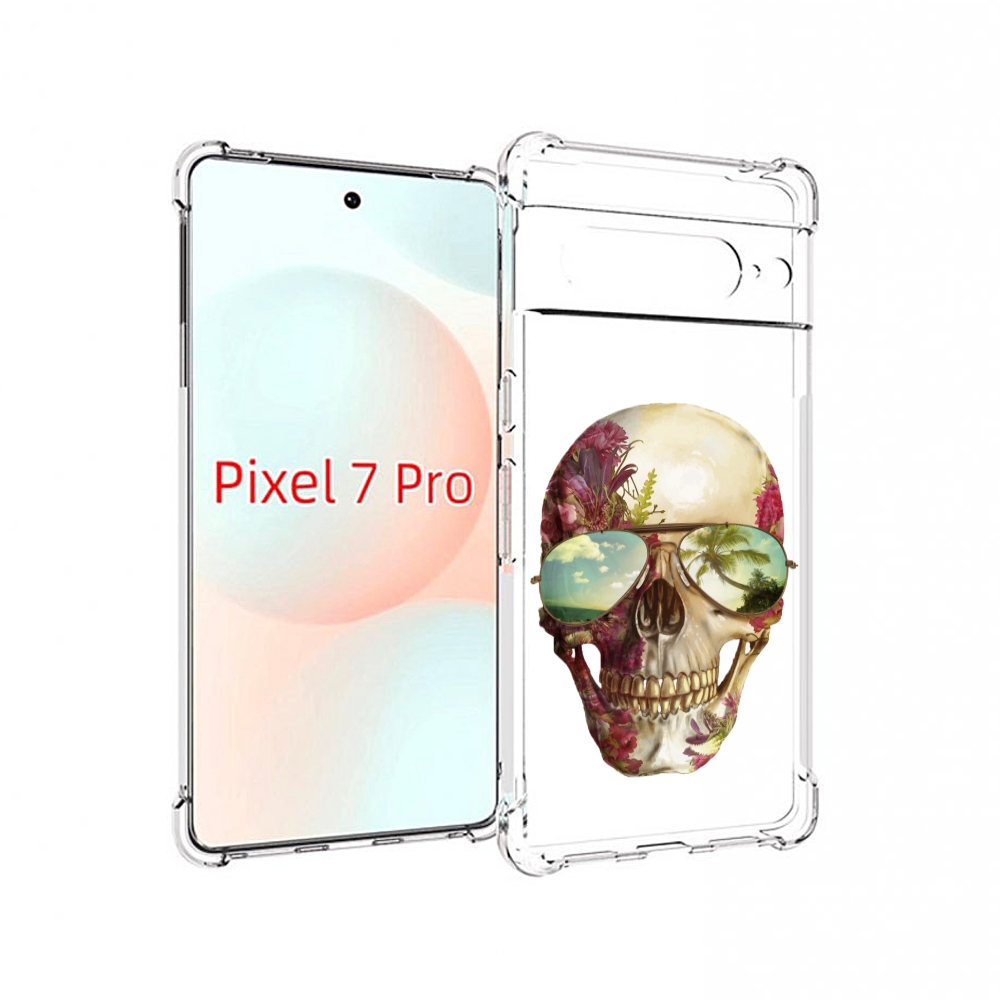 

Чехол Mypads Череп С Очками Для Google Pixel 7 Pro, Прозрачный, Tocco