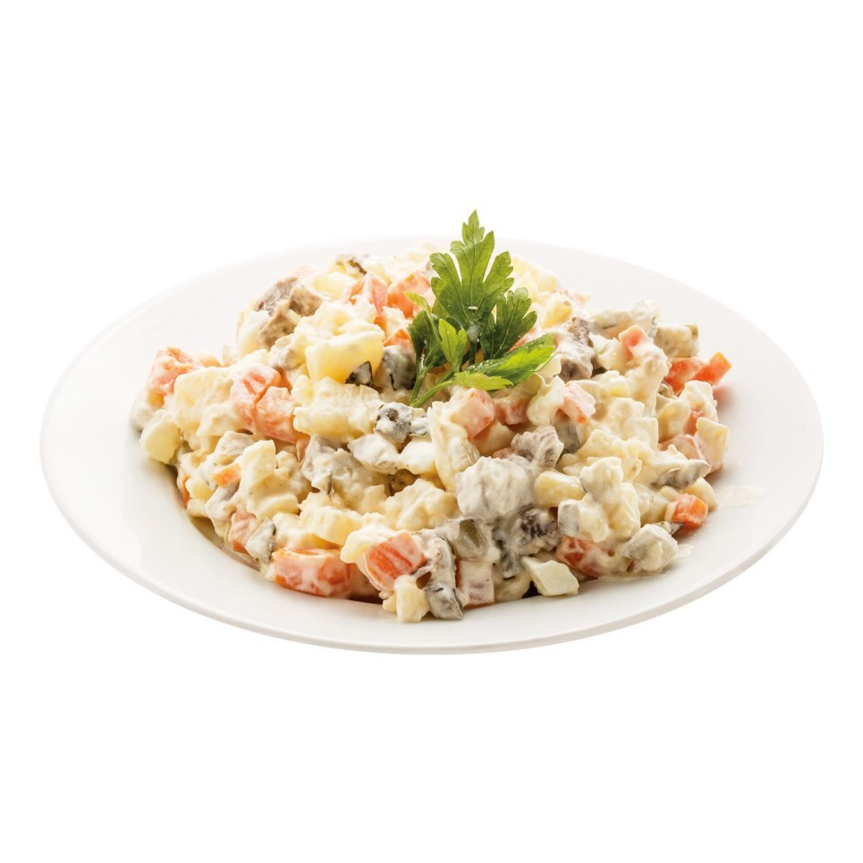 

Салат Магнолия Мясной с говядиной, картофелем и соленым огурцом