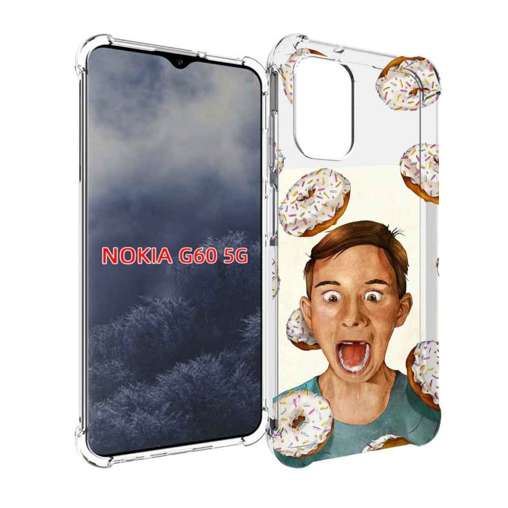 

Чехол MyPads Бешенные-пончики для Nokia G60 5G, Прозрачный, Tocco