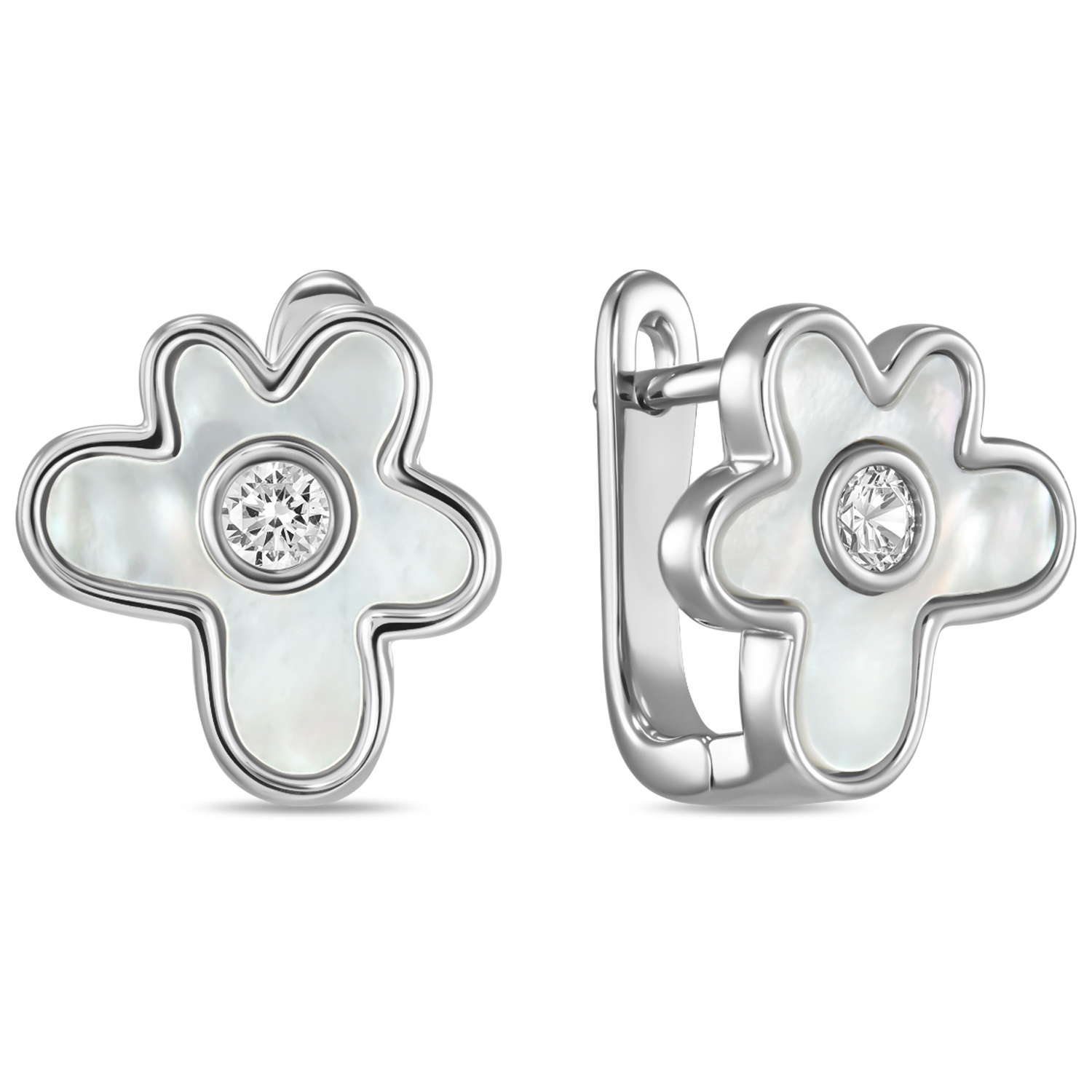

Серьги из серебра MIUZ Diamonds E2036-SL-6006, перламутр/фианит, E2036-SL-6006