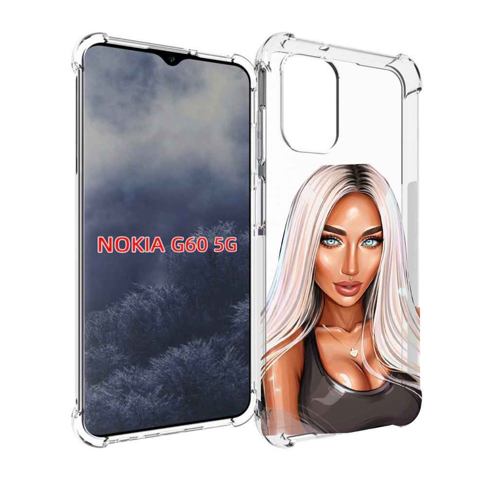 

Чехол MyPads Блондинка женский для Nokia G60 5G, Прозрачный, Tocco