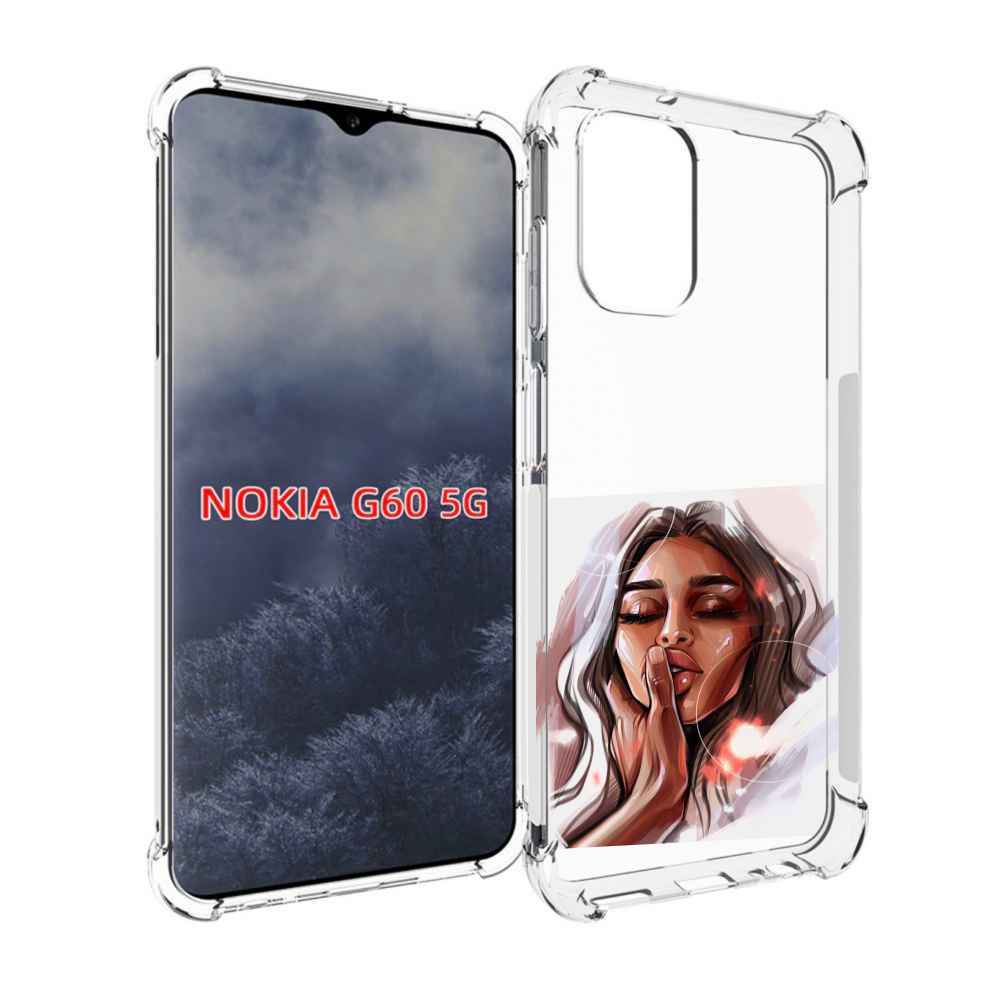

Чехол MyPads Большие-губы женский для Nokia G60 5G, Прозрачный, Tocco