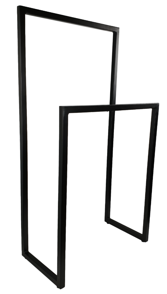 фото Лофт-вешалка для одежды и полотенец в стиле лофт. высота стоек 90 и 60см, черная зоосиндикат
