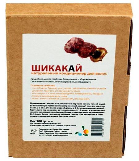 

Натуральный кондиционер ШИКАКАЙ Мыльные орехи порошок Acacia Concinna, 100 г