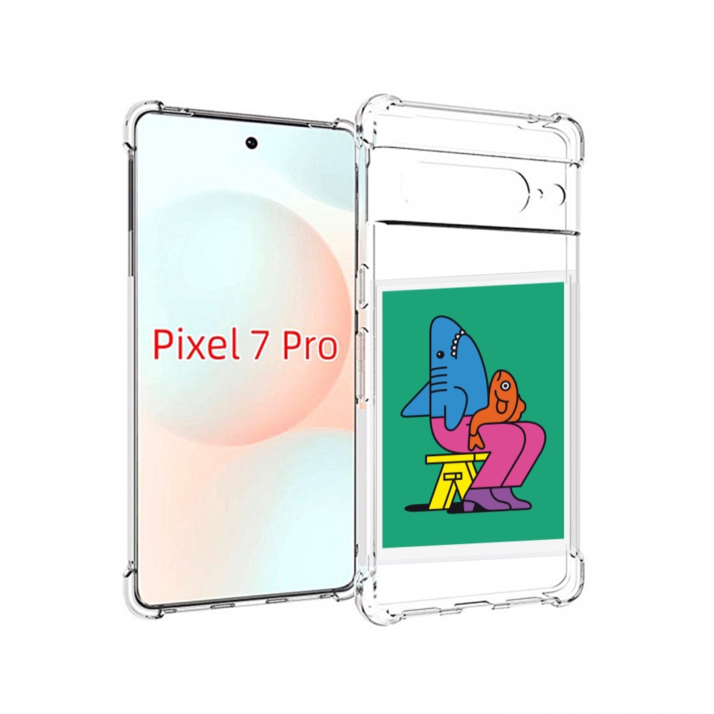 Чехол Mypads Акула Синяя В Штанах Для Google Pixel 7 Pro