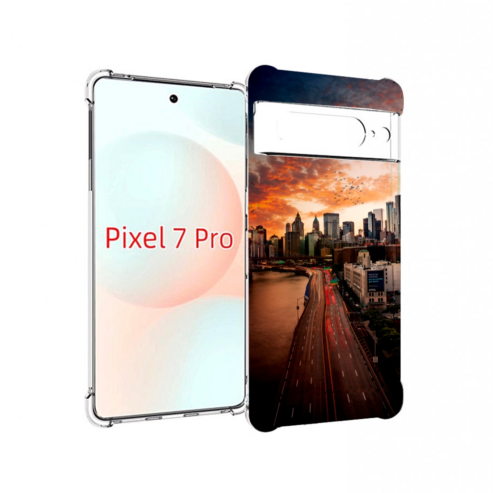 

Чехол Mypads Американский Город Фото Для Google Pixel 7 Pro, Прозрачный, Tocco