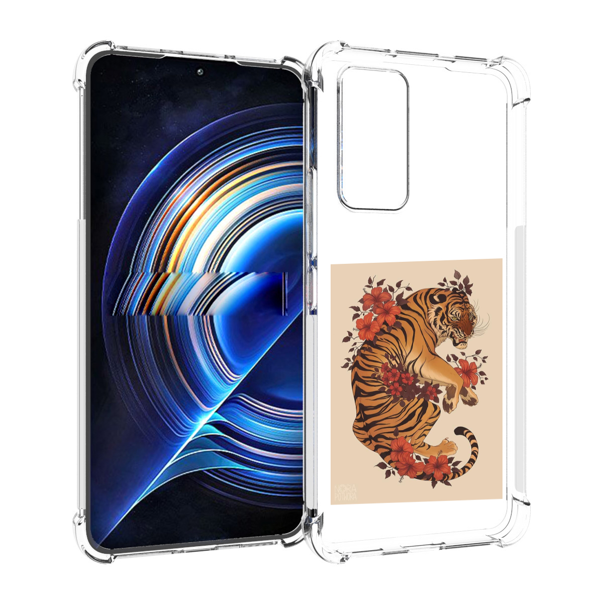 

Чехол MyPads злой-тигр-с-цветами для Tecno Camon 19 Neo, Прозрачный, Tocco