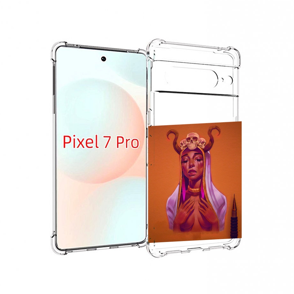 

Чехол Mypads Античная-Девушка Для Google Pixel 7 Pro, Прозрачный, Tocco