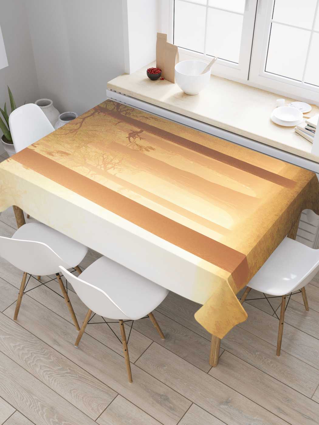 

Скатерть прямоугольная JoyArty "Яркое событие в лесу" из сатена, 180x145 см, Белый, Яркое событие в лесу