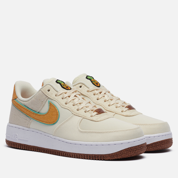 фото Кроссовки мужские nike air force 1 07 premium pineapple бежевые 41 eu