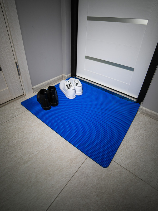 Коврик придверный CellMat ЭВА, 83х66 см, синяя сота