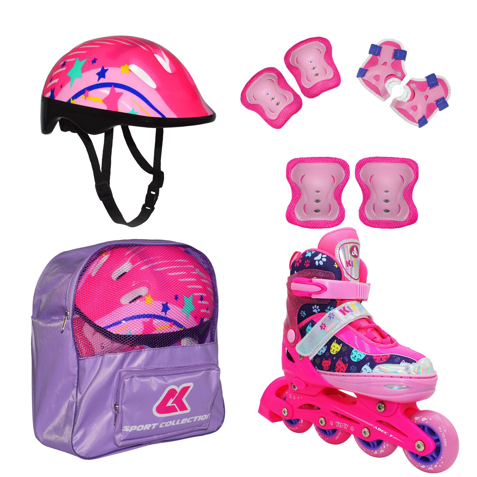 Роликовый комплект Sport Collection Set Kitty Pink M