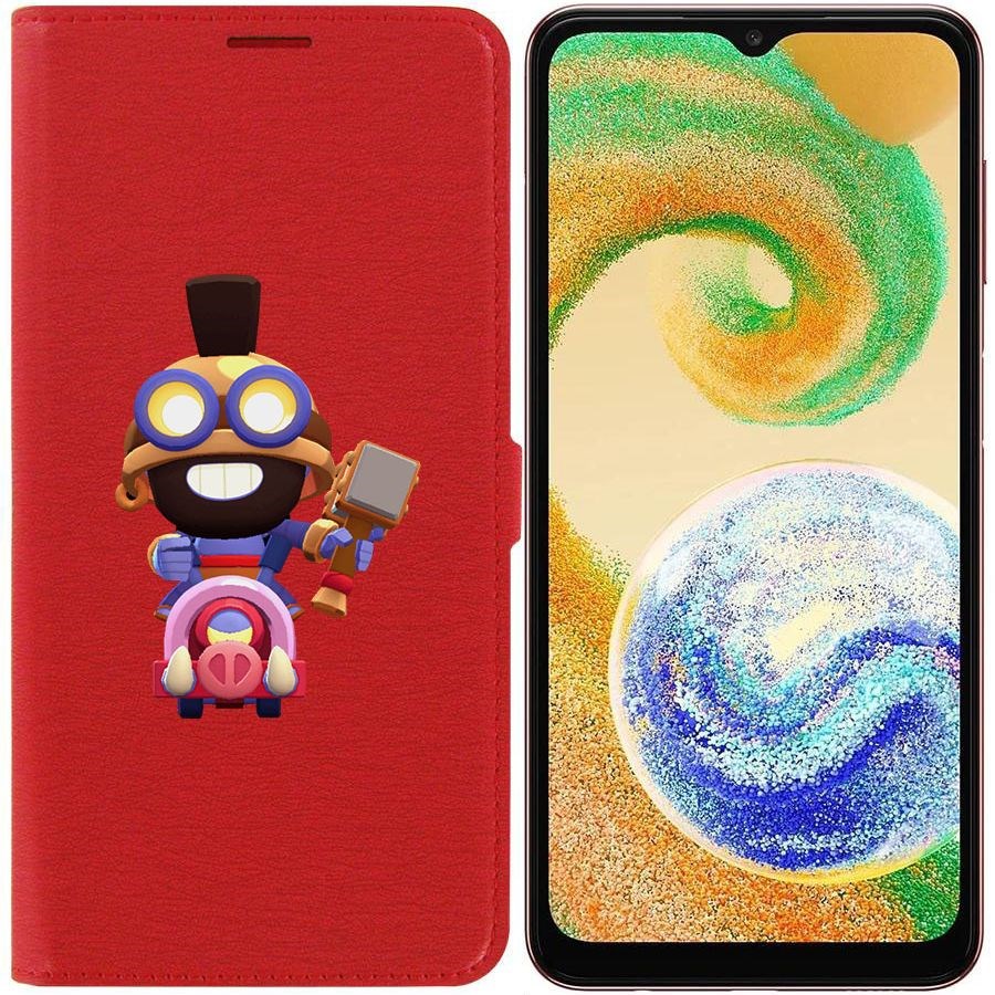 

Чехол-книжка Эко для Samsung Galaxy A04s (A047) Brawl Stars-Карл Всадник на кабане