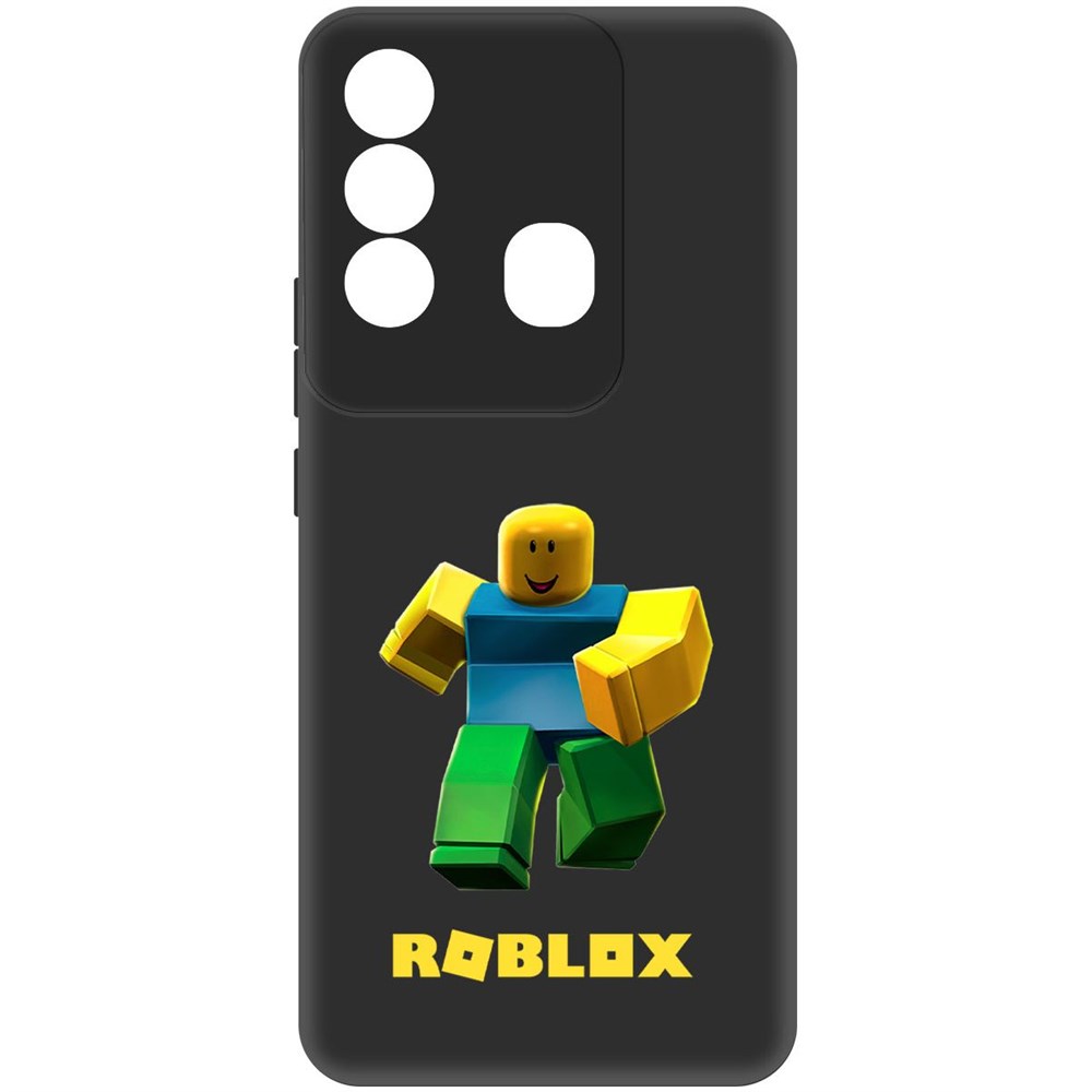 

Чехол-накладка Софт Roblox-Классический Нуб для Itel P38 Pro, Черный, 417821