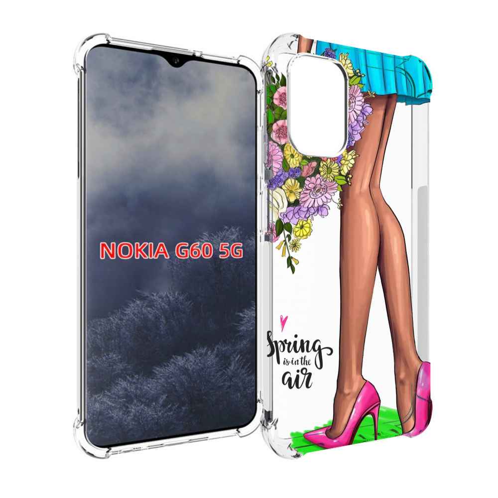 

Чехол MyPads Весна-в-воздухе женский для Nokia G60 5G, Прозрачный, Tocco
