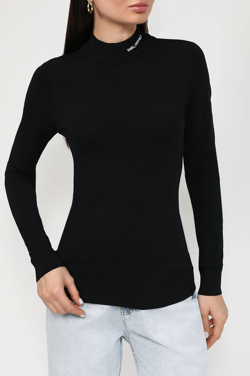 

Водолазка женская Karl Lagerfeld 236W2010 черная M, Черный, 236W2010