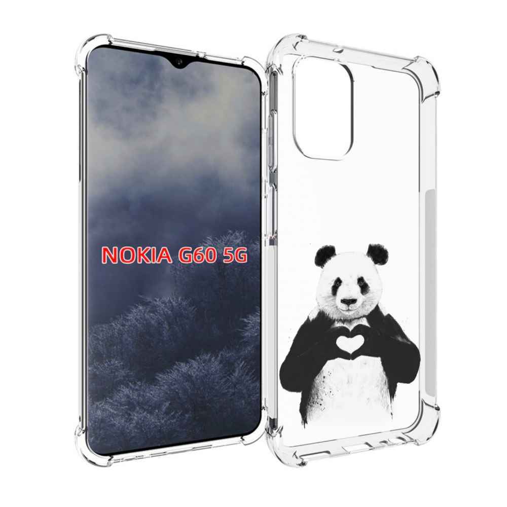 

Чехол MyPads Влюбленная панда для Nokia G60 5G, Прозрачный, Tocco