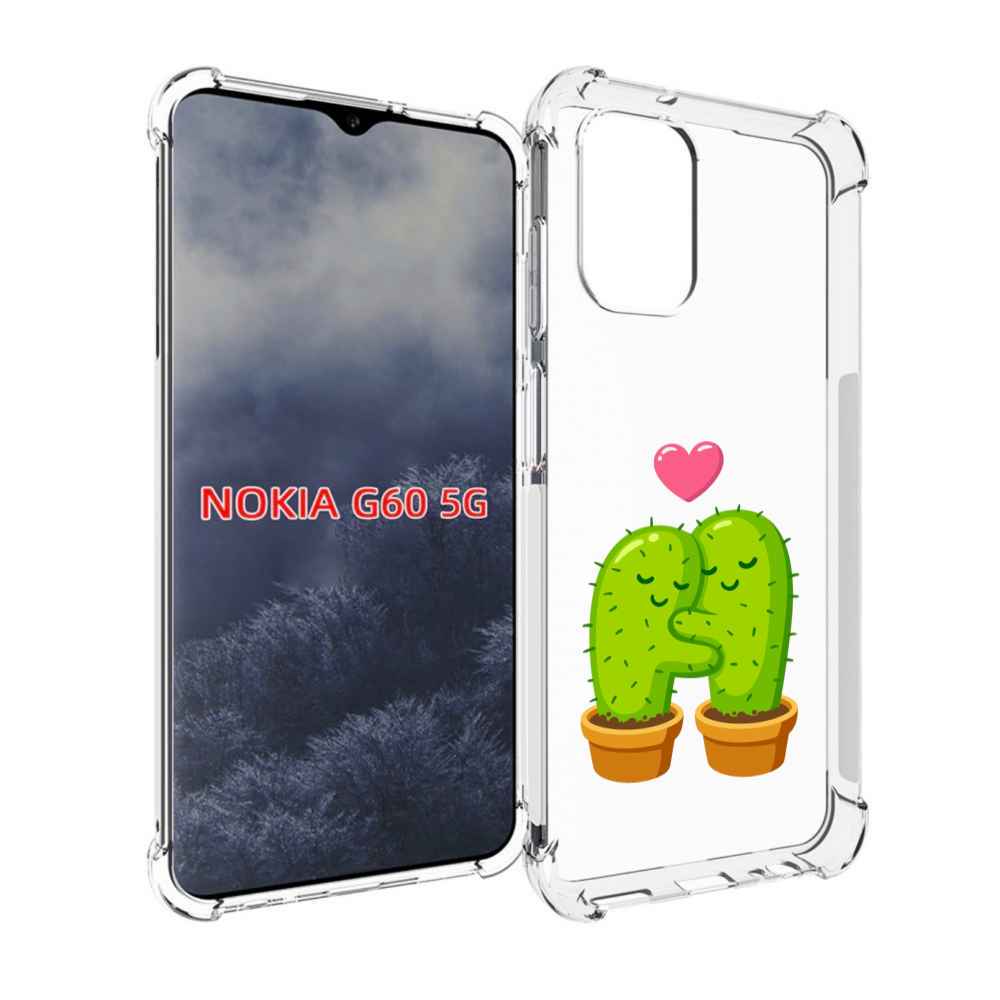 

Чехол MyPads Влюбленные-кактусы для Nokia G60 5G, Прозрачный, Tocco