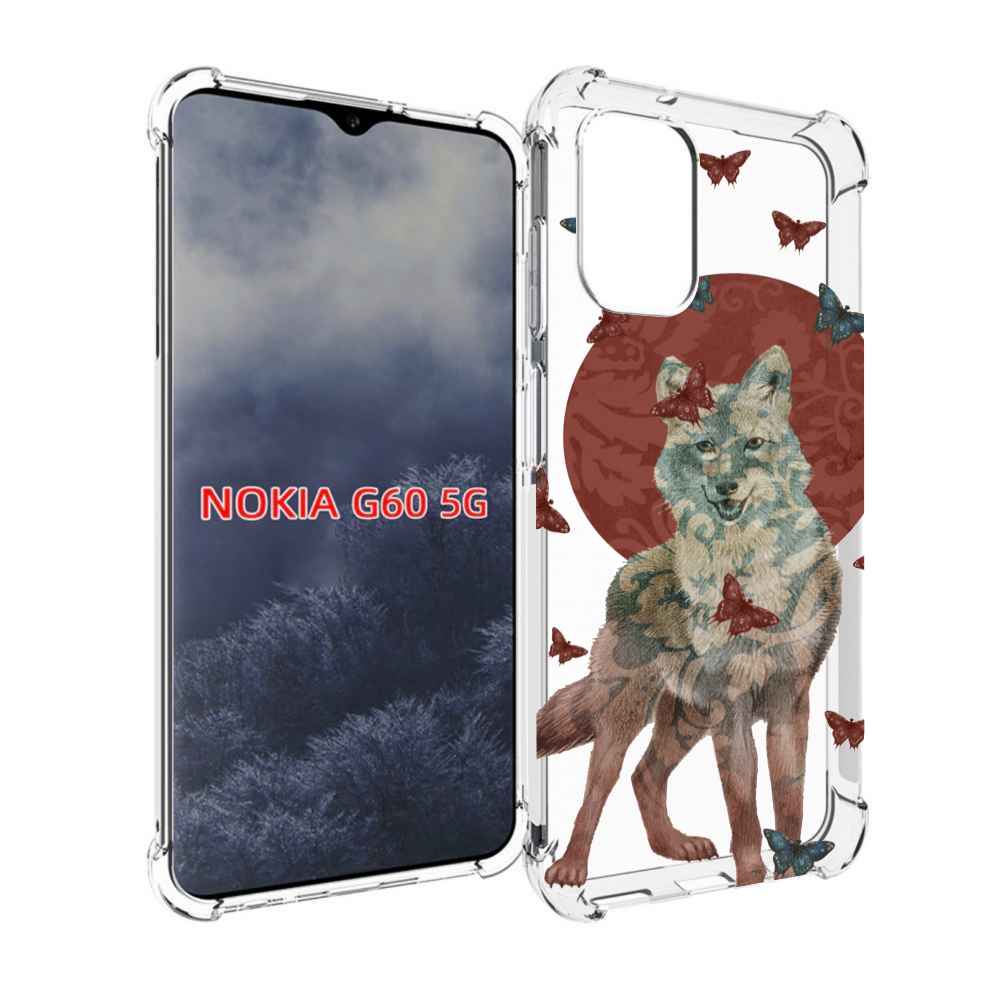 

Чехол MyPads Волчица с бабочками для Nokia G60 5G, Прозрачный, Tocco