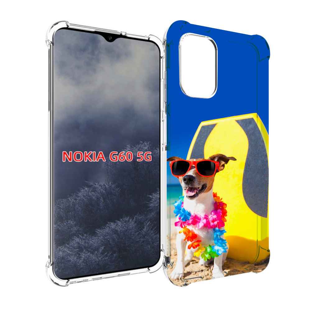 

Чехол MyPads Гавайская-собака для Nokia G60 5G, Прозрачный, Tocco