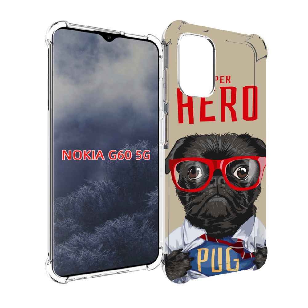 

Чехол MyPads Герой-PUG для Nokia G60 5G, Прозрачный, Tocco
