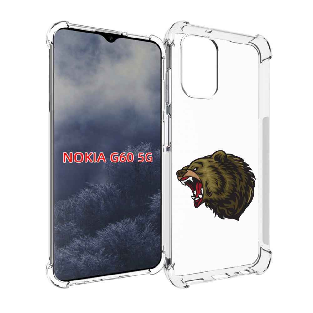 

Чехол MyPads Голова-медведь для Nokia G60 5G, Прозрачный, Tocco