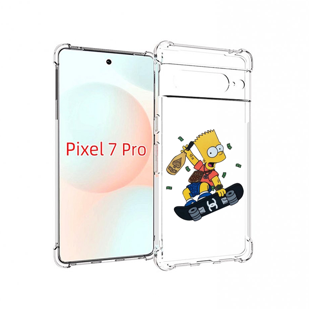 

Чехол Mypads Барт-Скейтер Детский Для Google Pixel 7 Pro, Прозрачный, Tocco