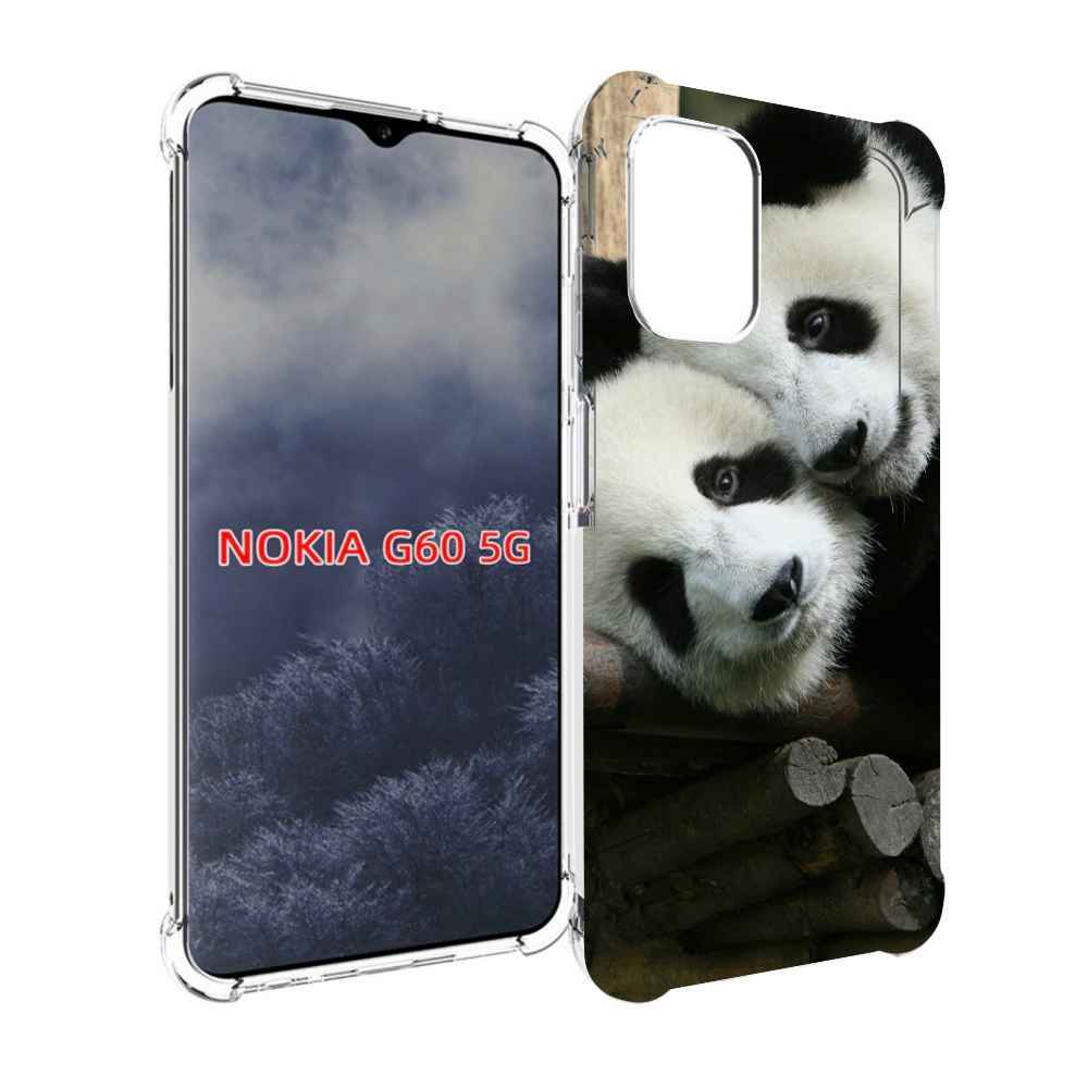 

Чехол MyPads Две-панды для Nokia G60 5G, Прозрачный, Tocco