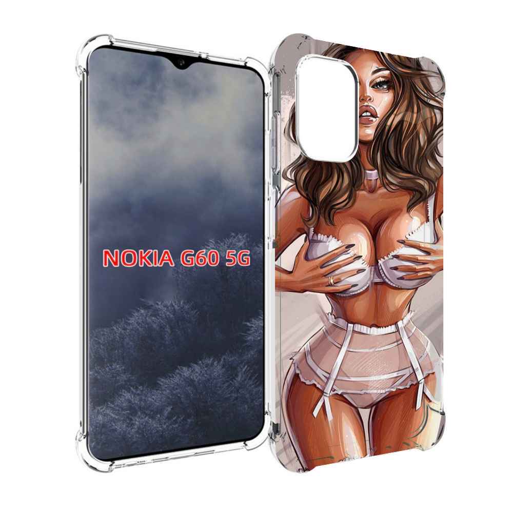

Чехол MyPads Девушка-в-кружевном для Nokia G60 5G, Прозрачный, Tocco