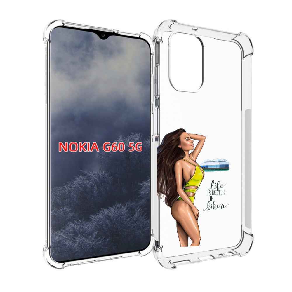 Чехол MyPads Девушка-в-купальнике для Nokia G60 5G