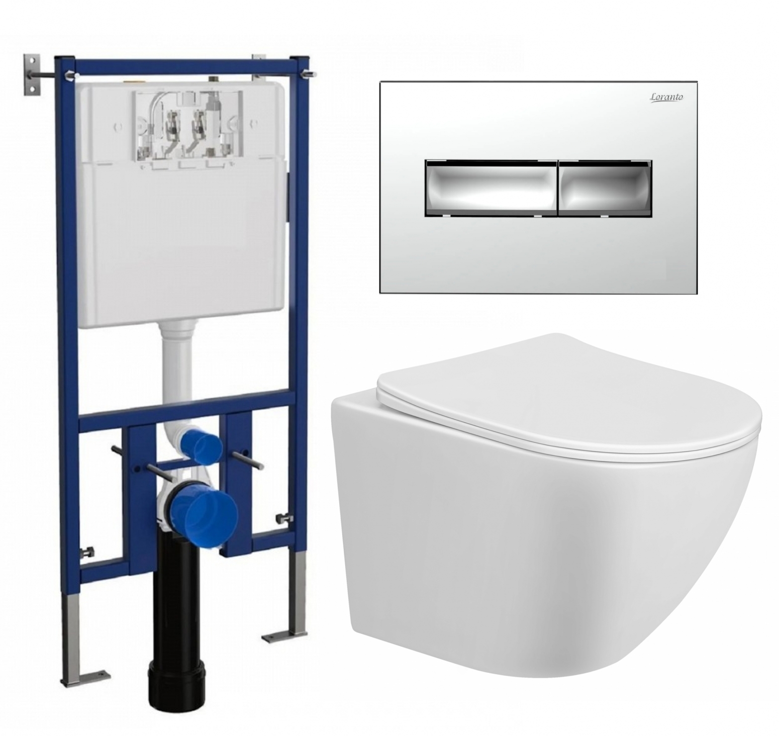 

Комплект: инсталляция Loranto + унитаз Amato + кнопка хром