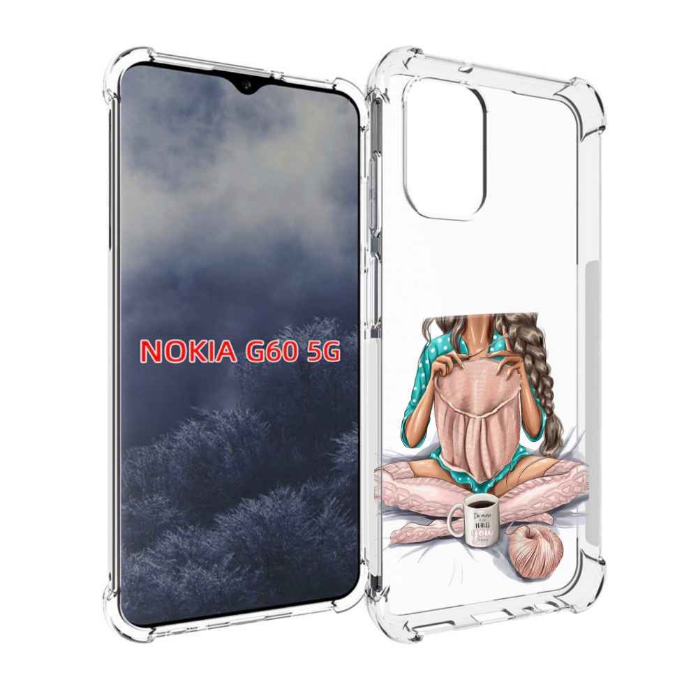 

Чехол MyPads Девушка-вяжет женский для Nokia G60 5G, Прозрачный, Tocco