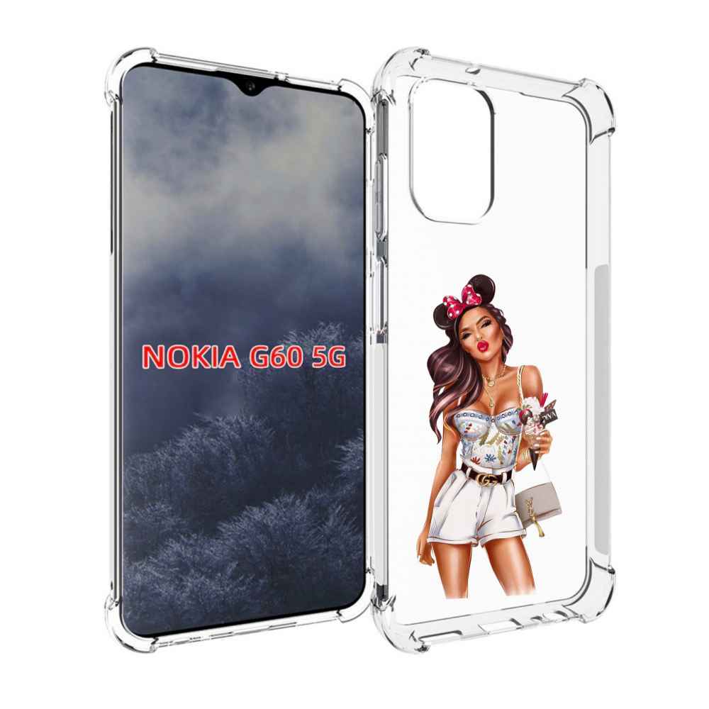 

Чехол MyPads Девушка-микки для Nokia G60 5G, Прозрачный, Tocco