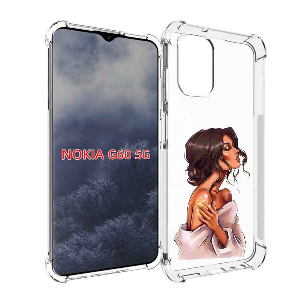 

Чехол MyPads Девушка-нежная женский для Nokia G60 5G, Прозрачный, Tocco