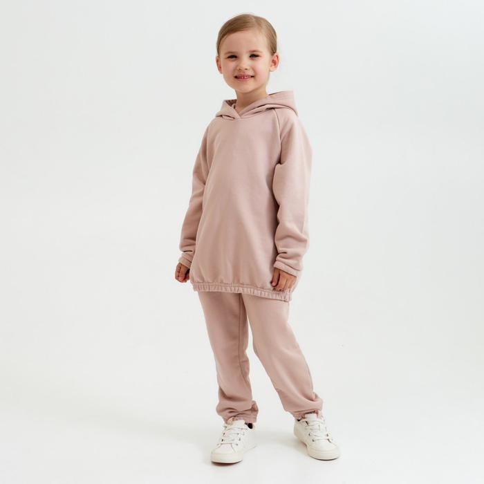 

Костюм детский (худи, брюки) Casual Collection KIDS, пудровый, 110, MINAKU: Basic Line KIDS