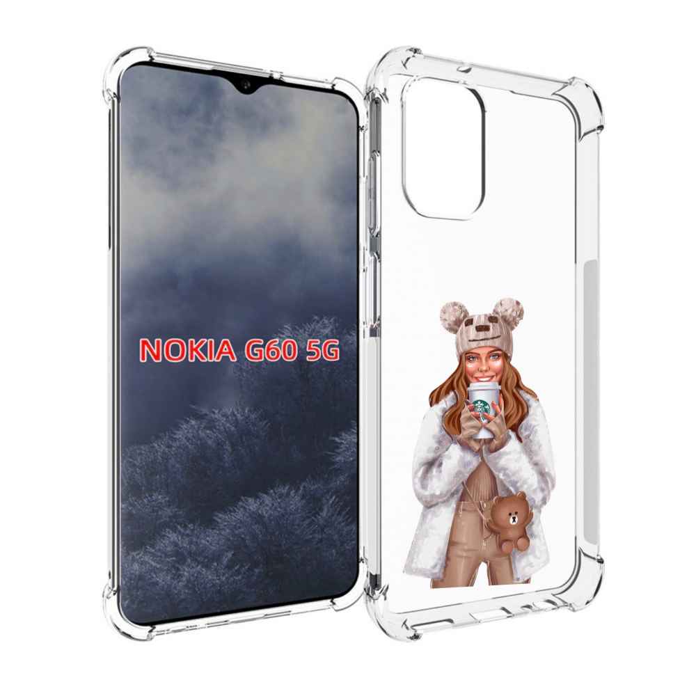

Чехол MyPads Девушка-с-кофе-старбакс женский для Nokia G60 5G, Прозрачный, Tocco