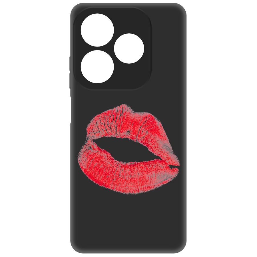 

Чехол-накладка Krutoff След помады для INFINIX Smart 8 Plus, Черный