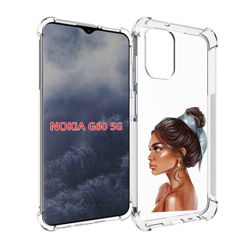 

Чехол MyPads Девушка-с-повязкой женский для Nokia G60 5G, Прозрачный, Tocco