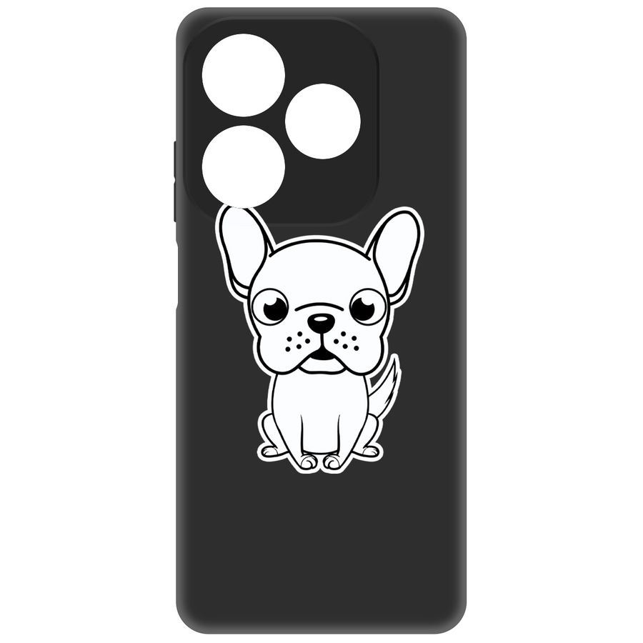 

Чехол-накладка Krutoff Черно-белый щенок для INFINIX Smart 8 Plus, Черный